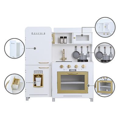 Teamson Kids Little Chef Mayfair Retro Play Kitchen - White