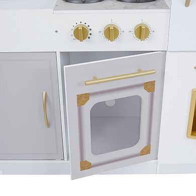 Teamson Kids Versailles Bungalow Classic Play Kitchen - White