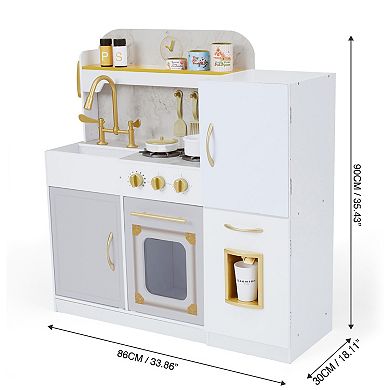 Teamson Kids Versailles Bungalow Classic Play Kitchen - White