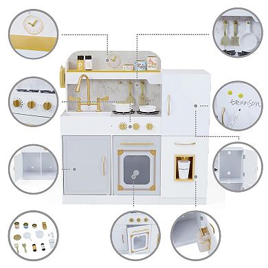 Teamson Kids Versailles Bungalow Classic Play Kitchen - White