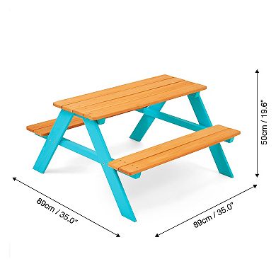 Teamson Kids Outdoor Picnic Table & Bench Set