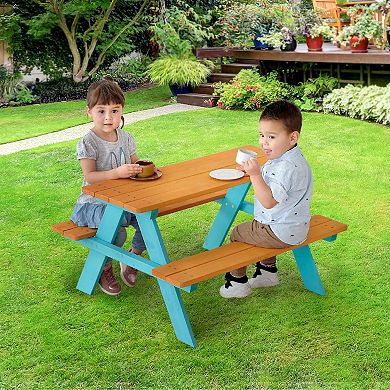 Teamson Kids Outdoor Picnic Table & Bench Set