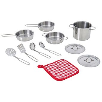 Teamson Kids Little Chef Frankfurt Stainless Steel 11 pc Cooking Accessory Set