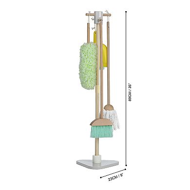 Teamson Kids Little Helper 6-Piece Cleaning Set - Stone