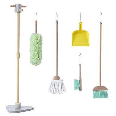 Teamson Kids Little Helper 6-Piece Cleaning Set - Stone