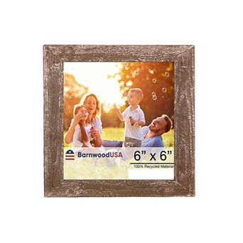 Rustic Farmhouse 6 in x 6 in Reclaimed Wood Picture Frame