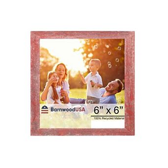 Rustic Farmhouse 6 in x 6 in Reclaimed Wood Picture Frame