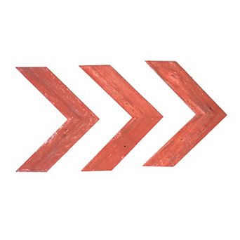 BarnwoodUSA Rustic Farmhouse 11 in x 14 in Reclaimed Wood Chevron Arrows (Set of 3)