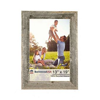 Rustic Farmhouse 13 in x 19 in Reclaimed Wood Picture Frame