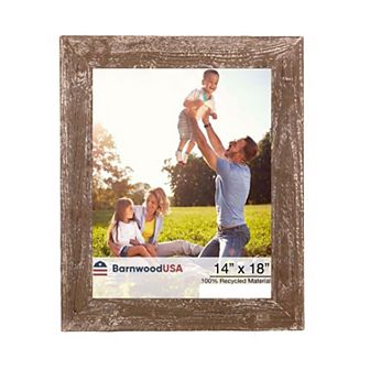 Rustic Farmhouse 14 in x 18 in Reclaimed Wood Picture Frame