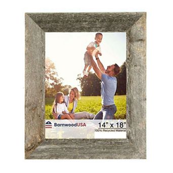 Rustic Farmhouse 14 in x 18 in Reclaimed Wood Picture Frame