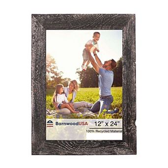 Rustic Farmhouse 12 in x 24 in Reclaimed Wood Picture Frame