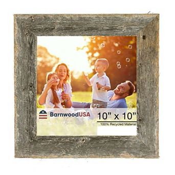 Rustic Farmhouse 10 in x 10 in Reclaimed Wood Picture Frame