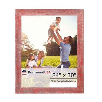 Rustic Farmhouse 24 in x 30 in Reclaimed Wood Picture Frame