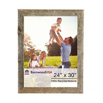 Rustic Farmhouse 24 in x 30 in Reclaimed Wood Picture Frame