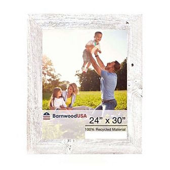 Rustic Farmhouse 24 in x 30 in Reclaimed Wood Picture Frame