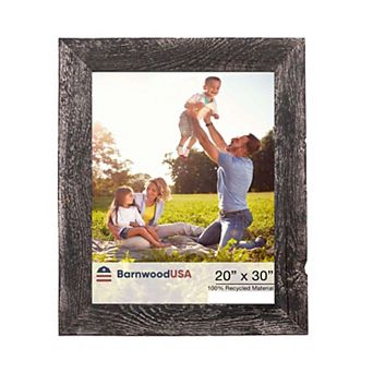 Rustic Farmhouse 20 in x 30 in Reclaimed Wood Picture Frame