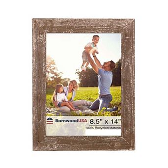 Rustic Farmhouse 8.5 in x 14 in Reclaimed Wood Picture Frame