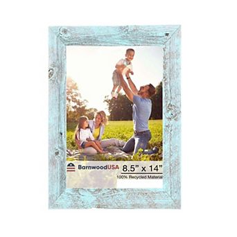 Rustic Farmhouse 8.5 in x 14 in Reclaimed Wood Picture Frame