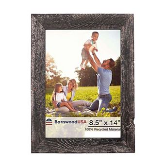 Rustic Farmhouse 8.5 in x 14 in Reclaimed Wood Picture Frame
