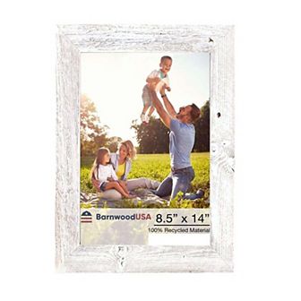 Rustic Farmhouse 8.5 in x 14 in Reclaimed Wood Picture Frame