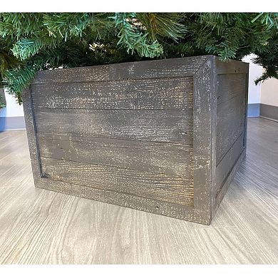 Rustic Farmhouse 27" x 14.5" Reclaimed Wooden Christmas Tree Box Collar