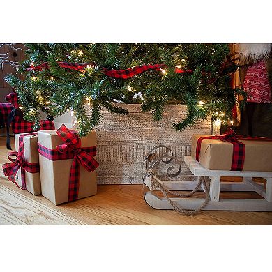 Rustic Farmhouse 27" x 14.5" Reclaimed Wooden Christmas Tree Box Collar