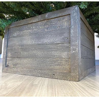 Rustic Farmhouse 27" x 14.5" Reclaimed Wooden Christmas Tree Box Collar