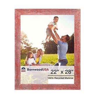 Rustic Farmhouse 22 in x 28 in Reclaimed Wood Picture Frame