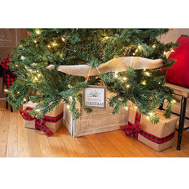 Rustic Farmhouse 17.5" x 11.5"  Reclaimed Wooden Christmas Tree Box Collar