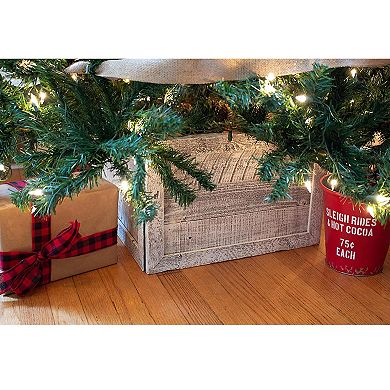 Rustic Farmhouse 17.5" x 11.5" Reclaimed Wooden Christmas Tree Box Collar