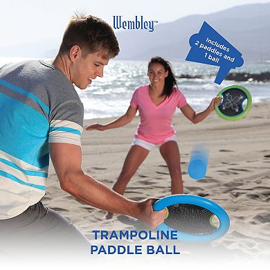 Wembley Trampoline Paddle Ball and Flying Disc Set, Indoor Outdoor Game for Two