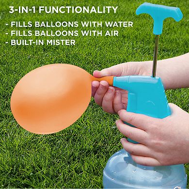 Wembley 3-in-1 Balloon Pumper with 250 Multicolor Water Balloons, Portable, No Tap or Hose Required