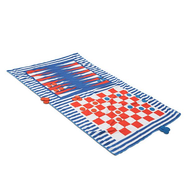 Wembley 2-In-1 Checkers and Backgammon Towel Set