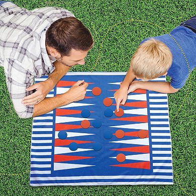 Wembley 2-In-1 Checkers and Backgammon Towel Set