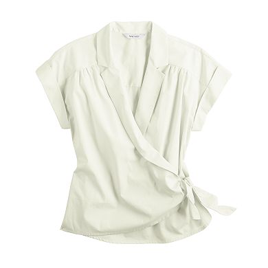 Women's Nine West Structured Utility Wrap Shirt