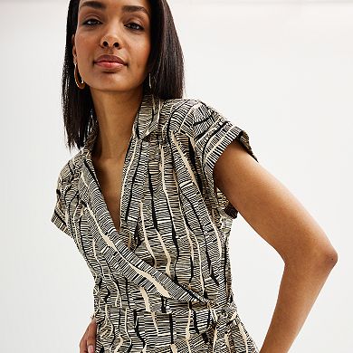 Women's Nine West Structured Utility Wrap Shirt