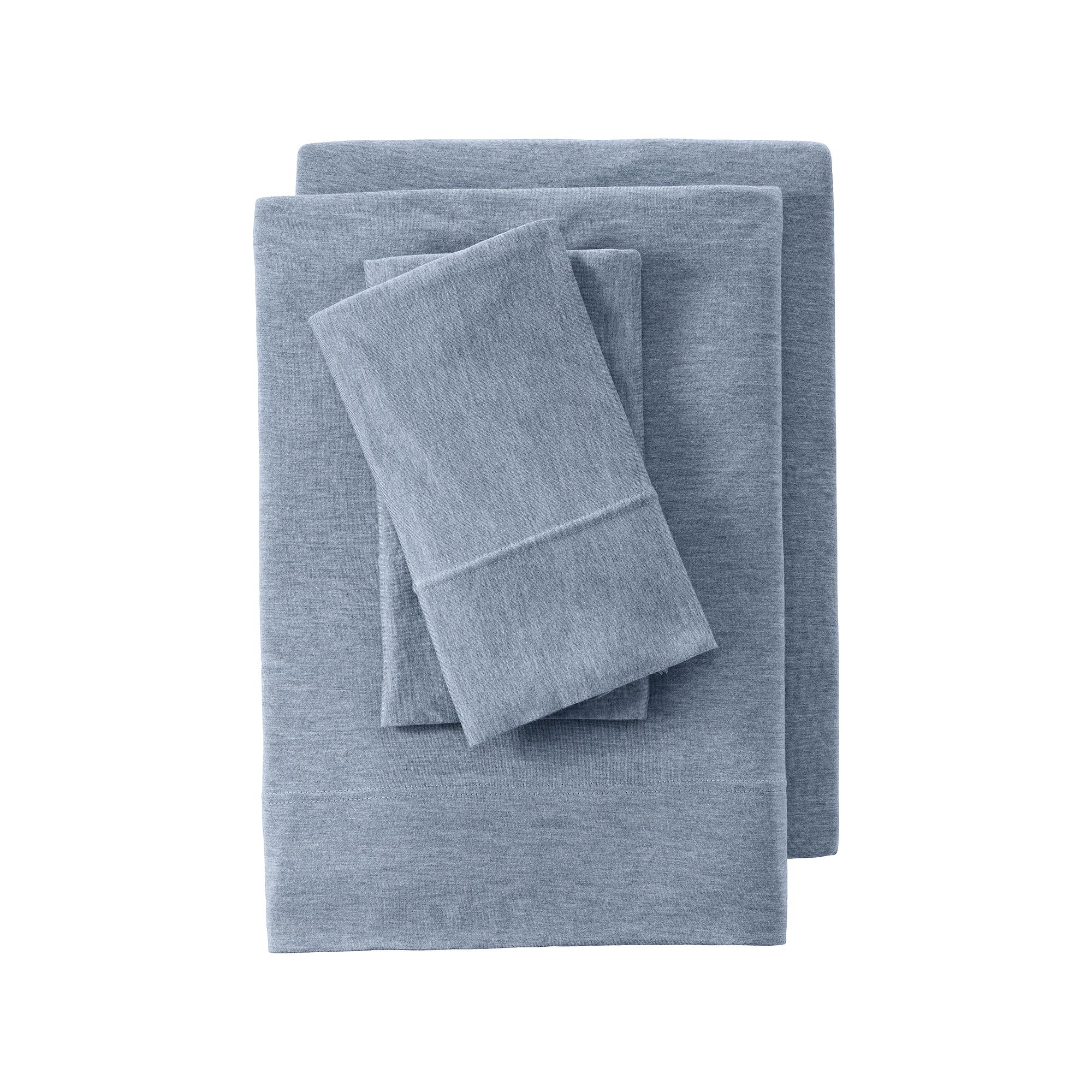 Lands End Lightweight Stretch Modal Jersey Heathered Sheets or 2-pack Pill