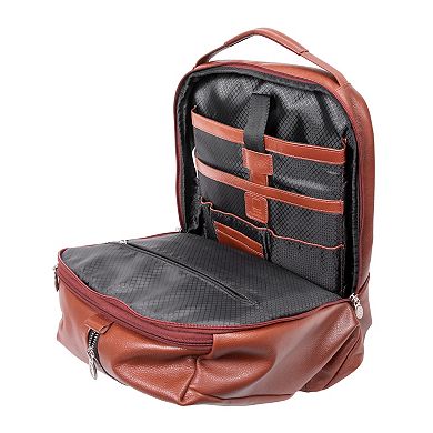 McKleinUSA South Shore Leather 17-Inch Laptop & Tablet Overnight Backpack