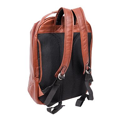 McKleinUSA South Shore Leather 17-Inch Laptop & Tablet Overnight Backpack