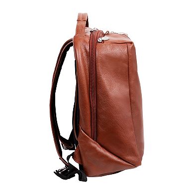 McKlein South Shore Leather 17-Inch Laptop & Tablet Overnight Backpack