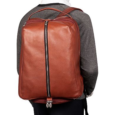 McKleinUSA South Shore Leather 17-Inch Laptop & Tablet Overnight Backpack