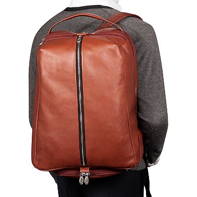 McKlein South Shore Leather 17-Inch Laptop & Tablet Overnight Backpack