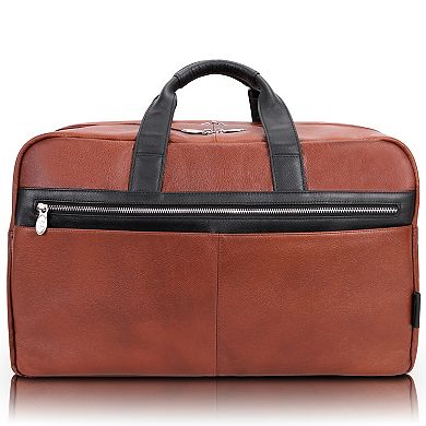 McKleinUSA Wellington Leather 21-Inch Two-tone Laptop & Tablet Carry-All Duffel Bag