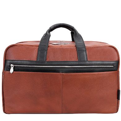 McKlein Wellington Leather 21-Inch Two-tone Laptop & Tablet Carry-All Duffel Bag