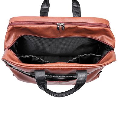McKleinUSA Wellington Leather 21-Inch Two-tone Laptop & Tablet Carry-All Duffel Bag