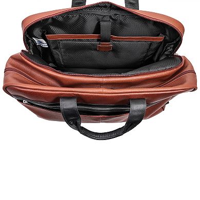 McKlein Wellington Leather 21-Inch Two-tone Laptop & Tablet Carry-All Duffel Bag