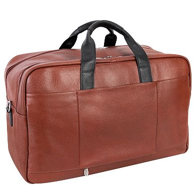 McKlein Wellington Leather 21-Inch Two-tone Laptop & Tablet Carry-All Duffel Bag