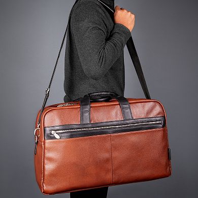 McKleinUSA Wellington Leather 21-Inch Two-tone Laptop & Tablet Carry-All Duffel Bag