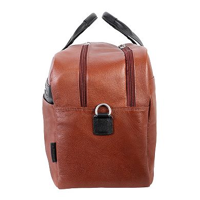 McKleinUSA Wellington Leather 21-Inch Two-tone Laptop & Tablet Carry-All Duffel Bag